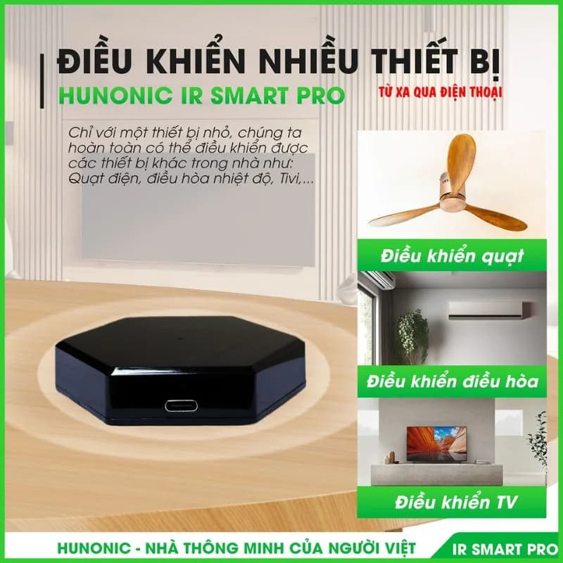 Bộ điều khiển hồng ngoại Wifi Hunonic IR Smart