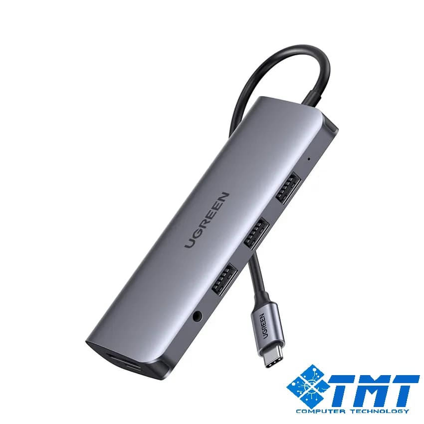 CÁP CHUYỂN ĐỔI TỪ TYPE C RA HDMI, VGA, 3.5MM, LAN, USB, ĐỌC THẺ, SẠC USB C PD UGREEN 80133