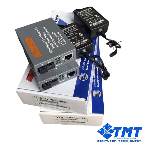 Bộ chuyển đổi quang điện HTB-3100 (A/B) (10/100M, 1 sợi quang)