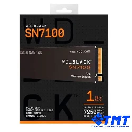 Ổ SSD Western Digital Black SN770 WDS100T3X0E 1Tb (NVMe PCIe/ Gen4x4 M2.2280/ 5150MB/s/ 4900MB/s)