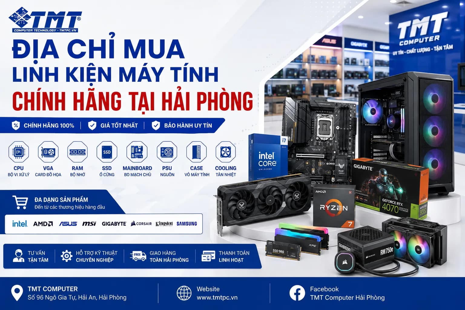Địa Chỉ Mua Linh Kiện Máy Tính Chính Hãng Tại Hải Phòng | TMT Computer