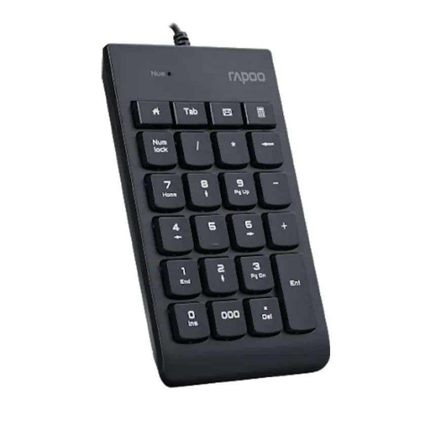 Bàn phím số Rapoo K10-USB; màu đen 19909