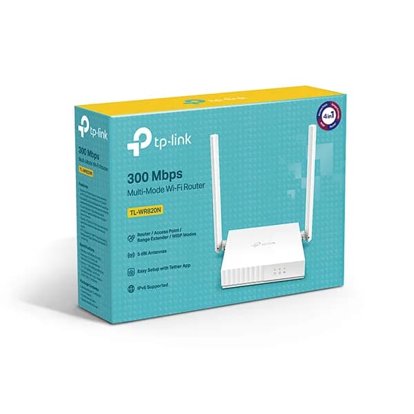 Bộ phát Wifi Router TP-Link TL-WR820N 300Mbps - 2 Cổng LAN, 3 Chế độ