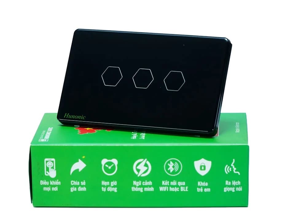 Công tắc cảm ứng BLE Hunonic Datic 3 Nút