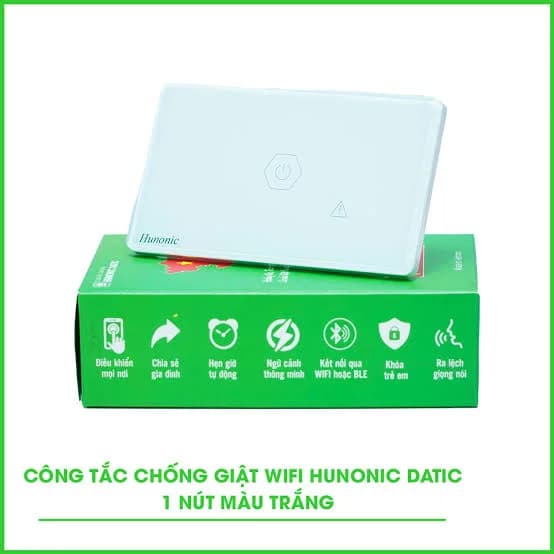 Công tắc cảm ứng BLE Luxury 1 Nút, HCN, màu Trắng