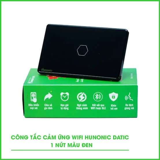 Công tắc cảm ứng WiFi Hunonic 1 Nút, HCN