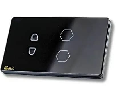 Công tắc cảm ứng WiFi Hunonic 2 Nút 1 Ổ, HCN