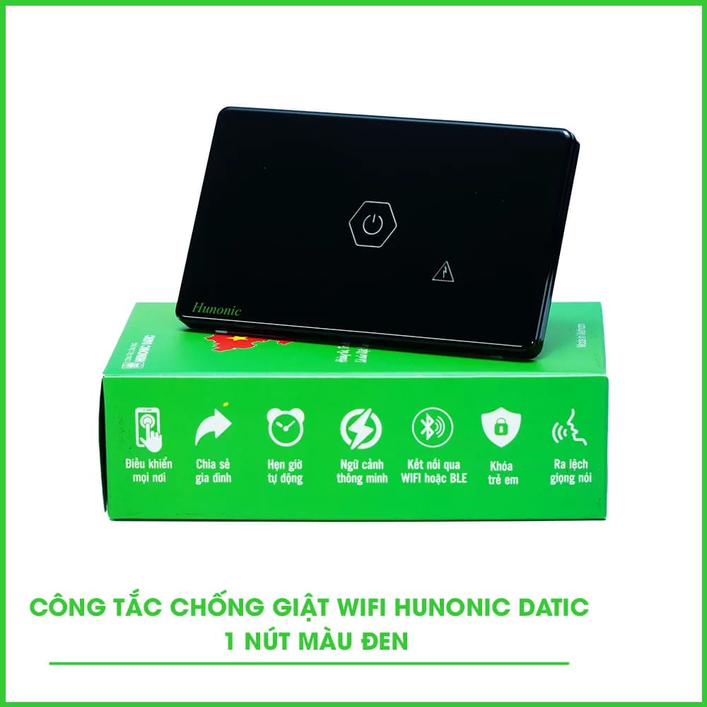 Công tắc cảm ứng WiFi Hunonic Datic CSL Chống Giật