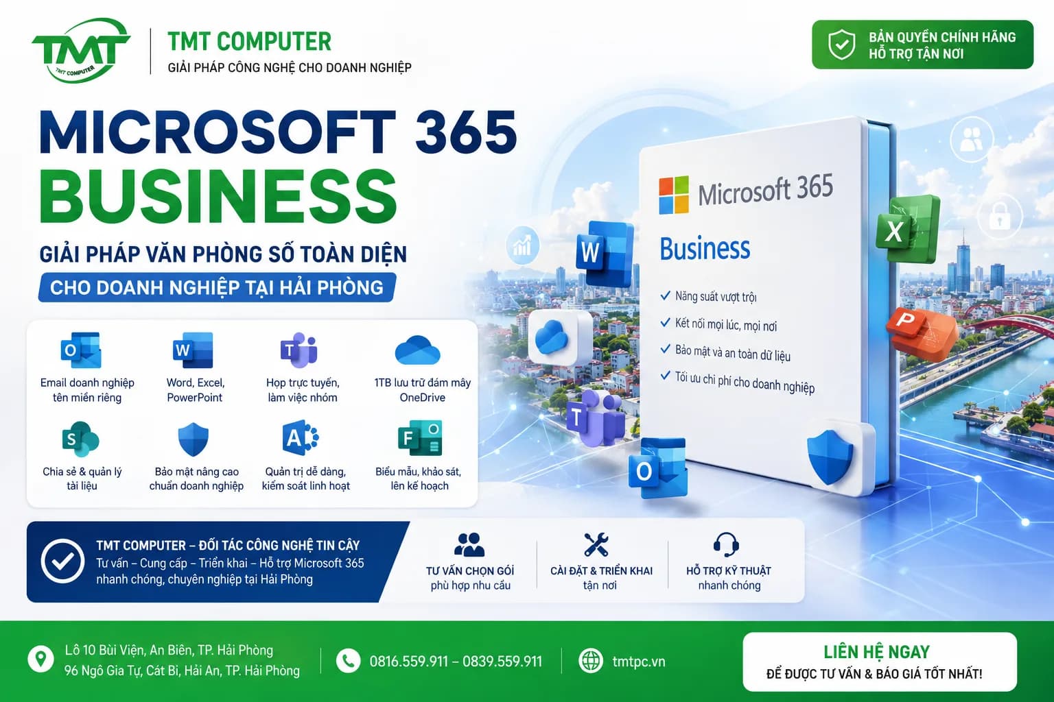 Microsoft 365 Business Tại Hải Phòng: Giải Pháp Văn Phòng Số Toàn Diện Cho Doanh Nghiệp