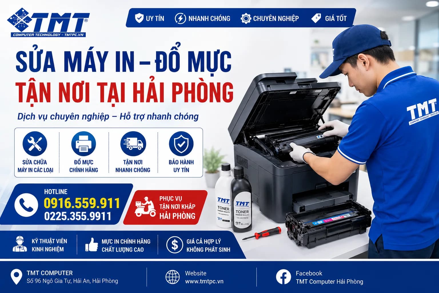 Sửa Máy In – Đổ Mực Tận Nơi Tại Hải Phòng | TMT Computer